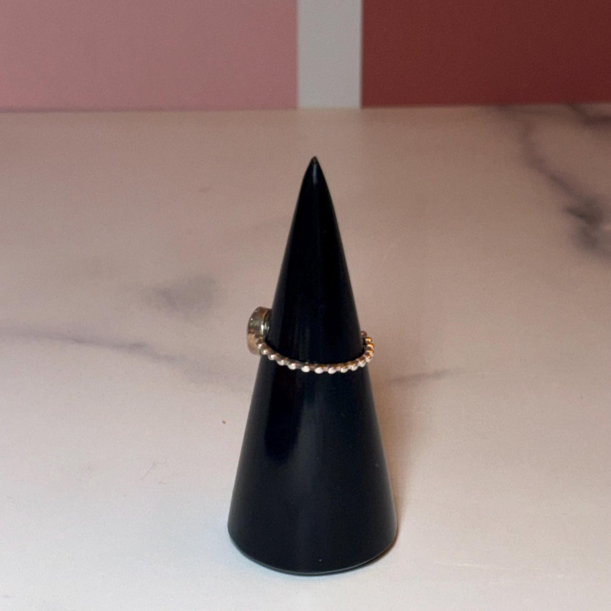Sterling Silver Teardrop Blue Topaz Ring, Dainty Minimalist Jewelry, December Birthstone (size 7)