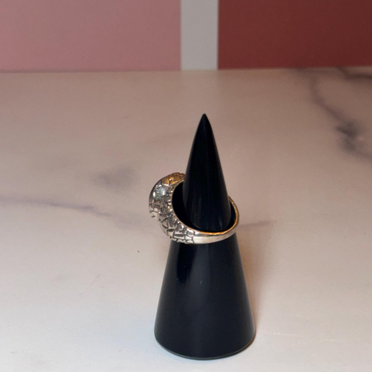 Black Onyx Sterling Silver Ring, Classic Statement Jewelry, Minimalist Design (size 7)