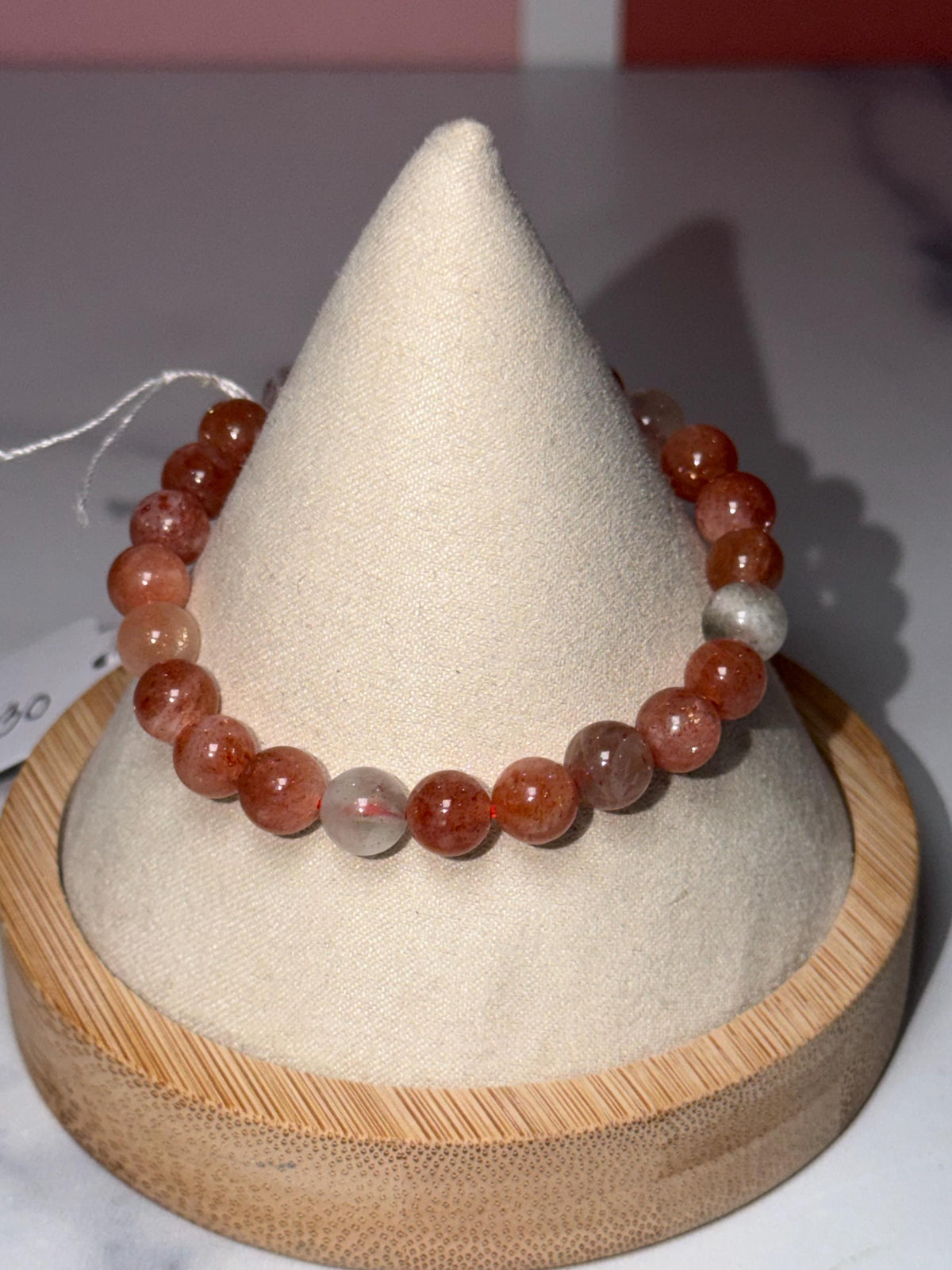 Sunstone & Moonstone Crystal Stretch Beaded Bracelet, Balance Intuition Vitality Gemstone Jewelry (8mm)
