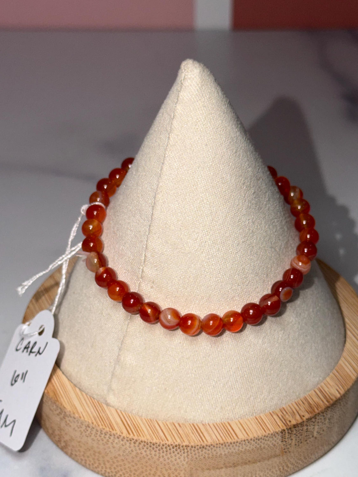 Carnelian 5mm Crystal Stretch Beaded Bracelet, Bold Energy, Everyday Wear Stretch Jewelry