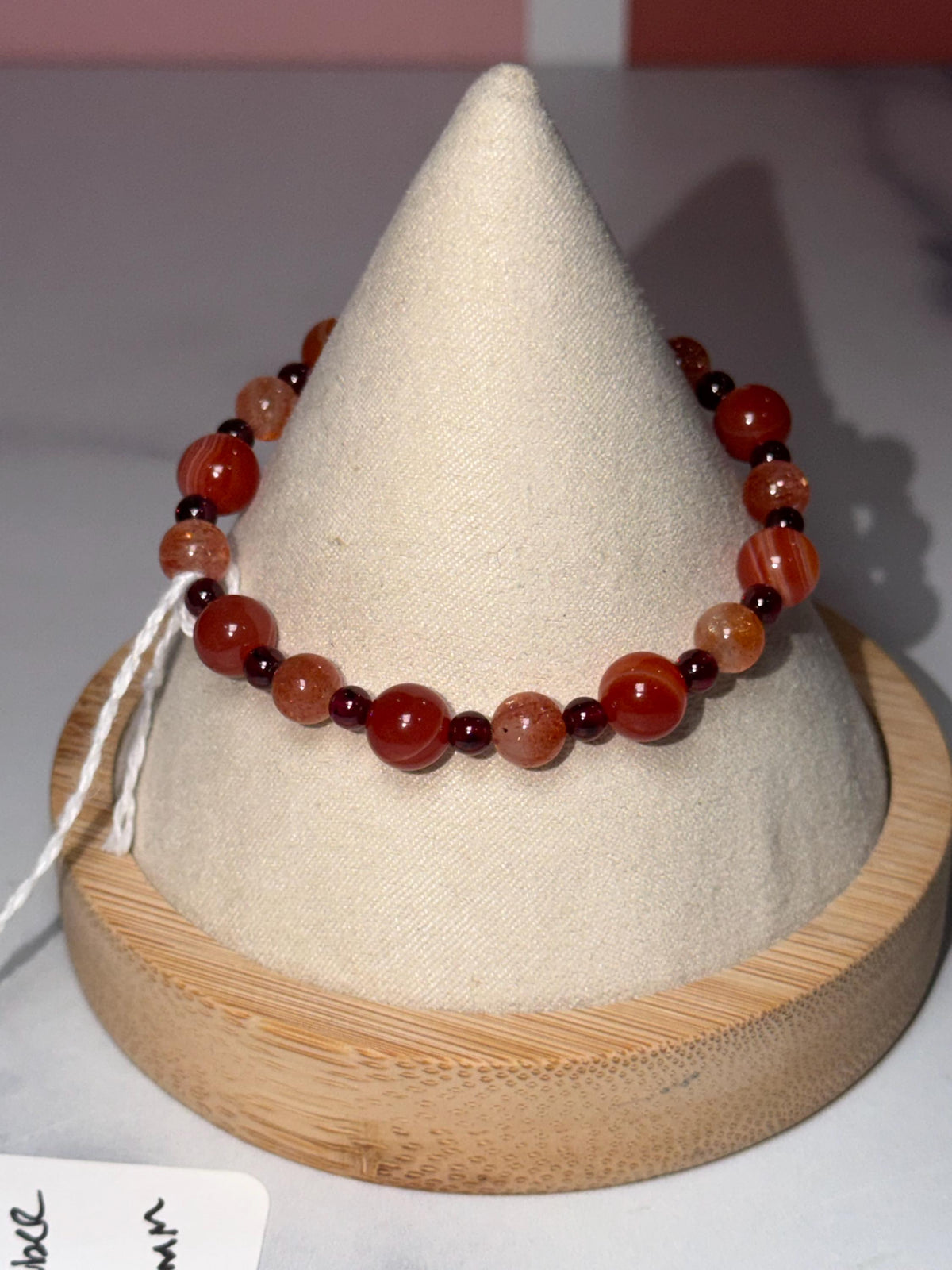 Carnelian, Fire Quartz, Garnet Beaded Bracelet, Earth Tone Gemstone Jewelry