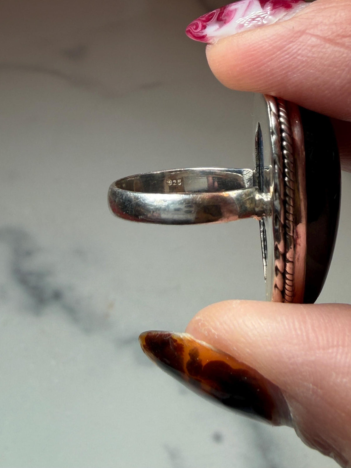 Blue Flash Labradorite Teardrop Ring • Sterling Silver • Boho Gemstone Jewelry (size 6)
