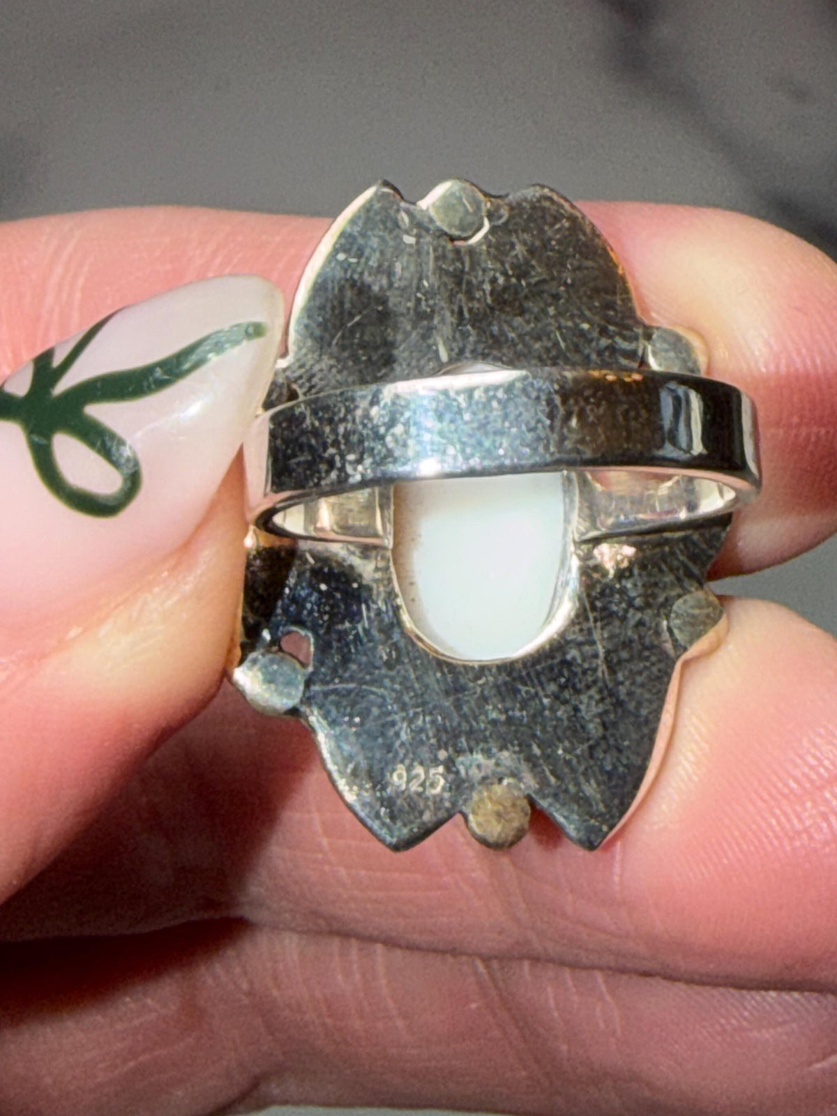 Pink Conch Sterling Silver Ring • Ocean-Inspired Boho Statement Jewelry (size 6)