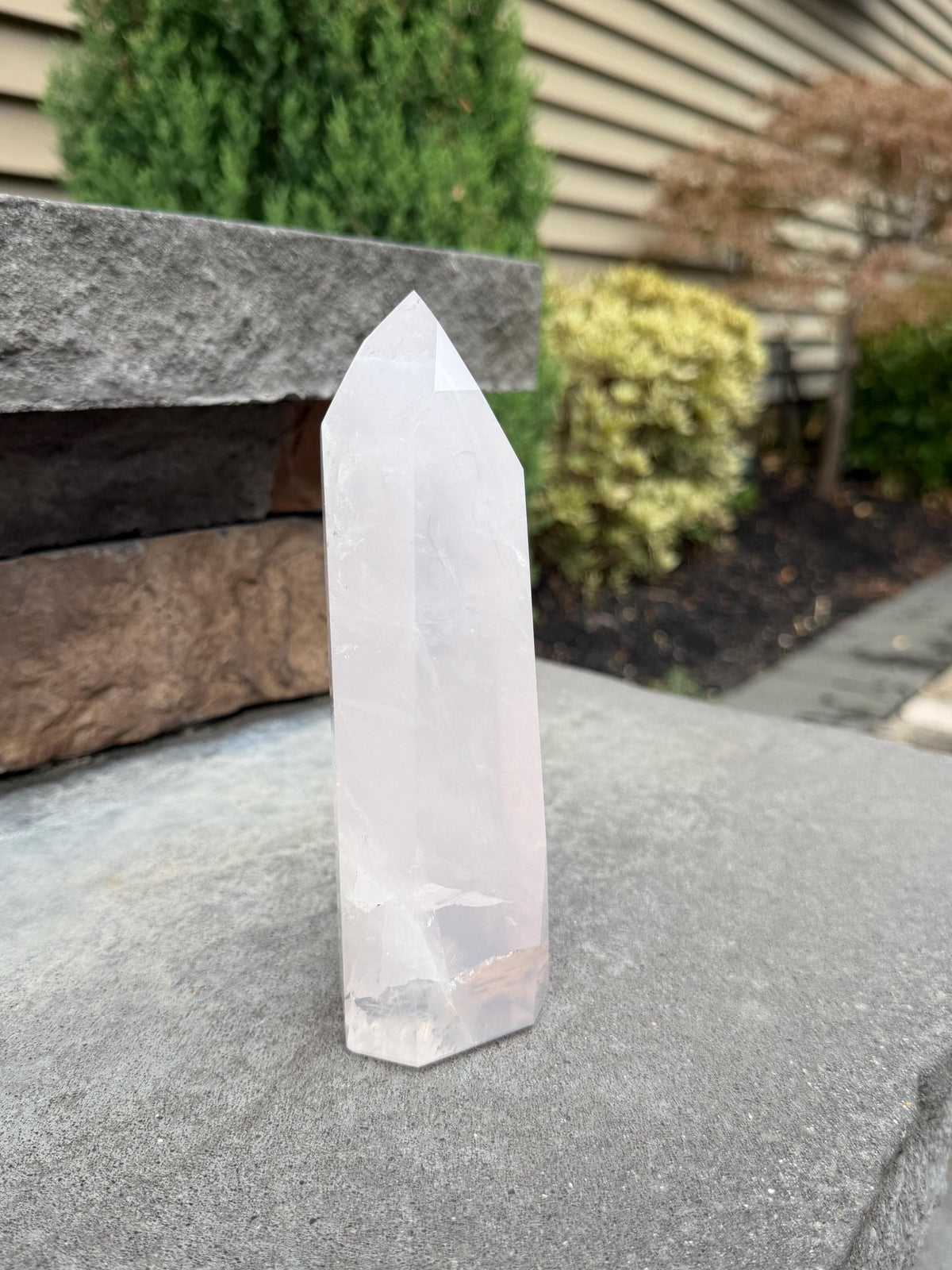 XL Girasol Quartz Crystal Tower • Milky Opalescent Glow • Polished Crystal Point