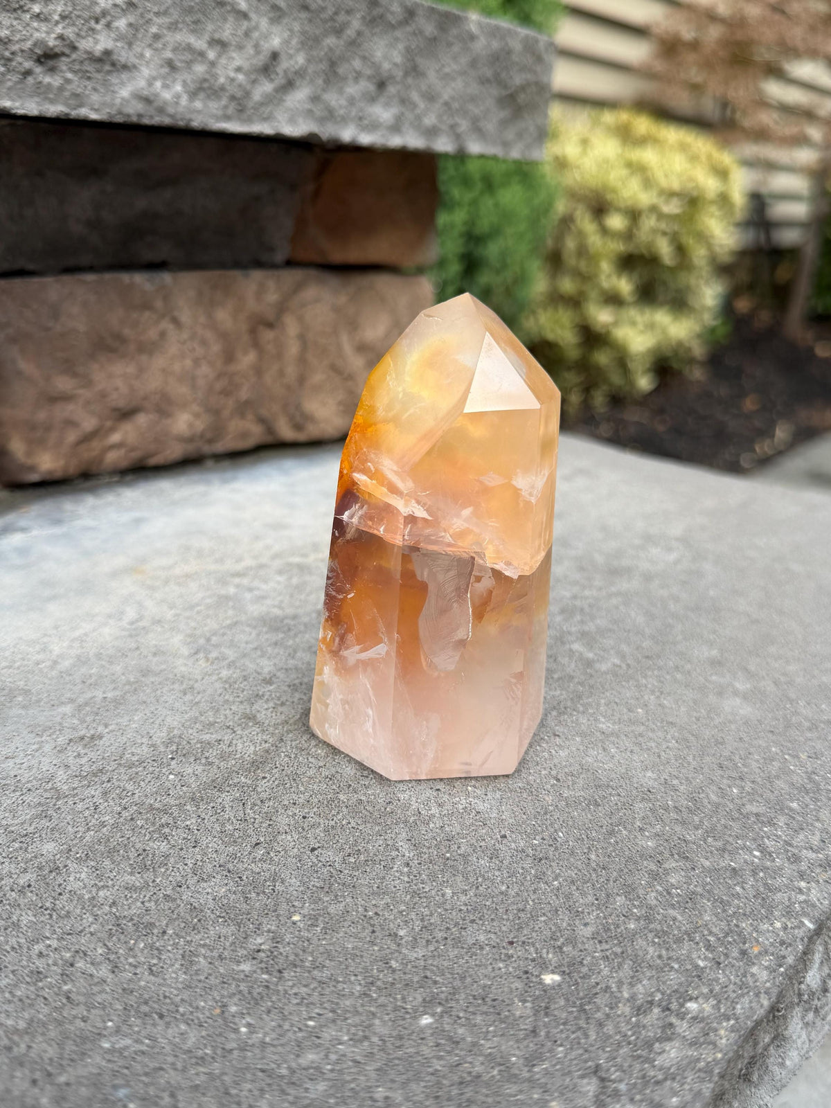 Golden Healer Tower from Brazil: Polished Quartz Point
