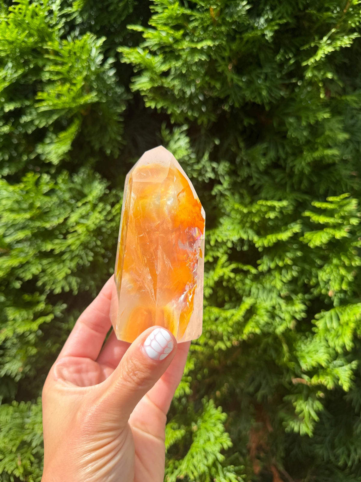 Golden Healer Tower from Brazil: Polished Quartz Point