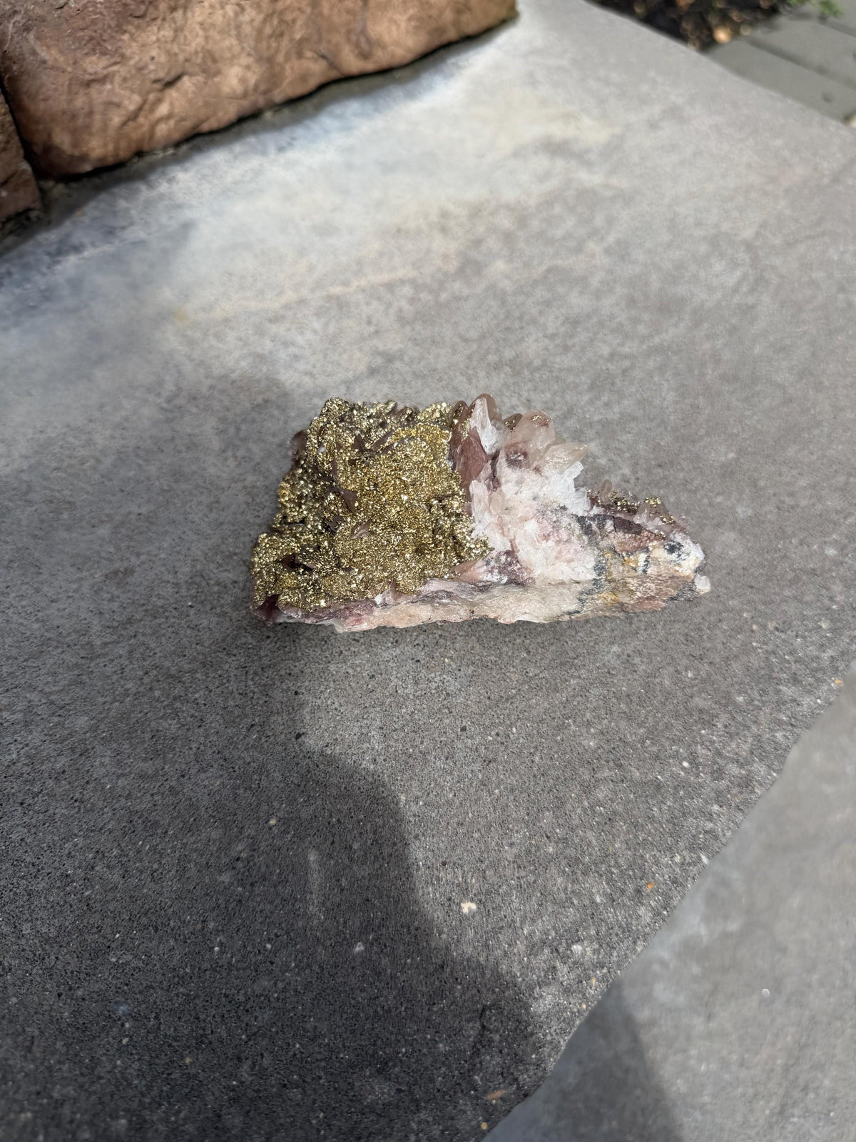 Calcite with Pyrite Coating Specimen from Hubei, China