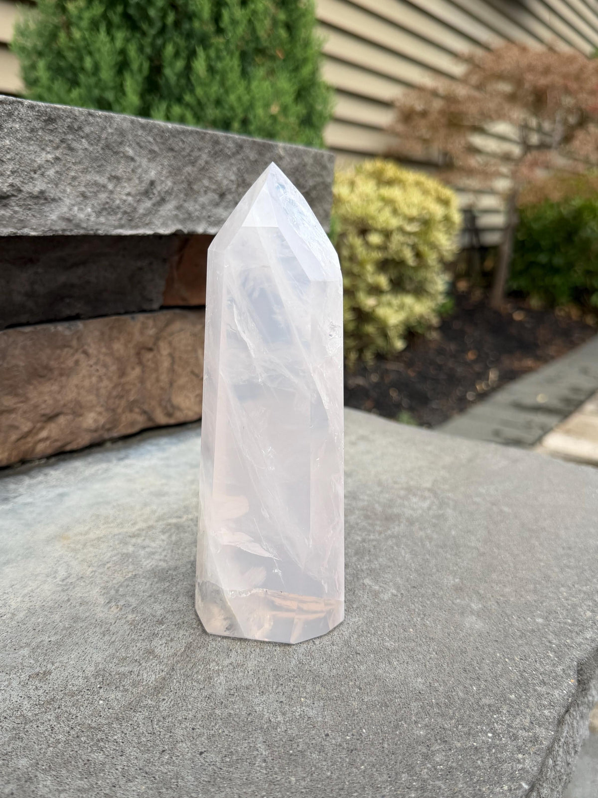 XL Girasol Quartz Crystal Tower • Milky Opalescent Glow • Polished Crystal Point