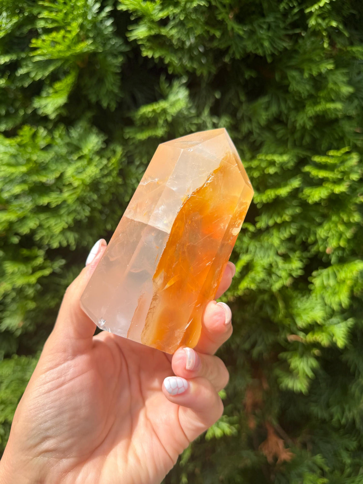 Golden Healer Tower from Brazil: Polished Quartz Point