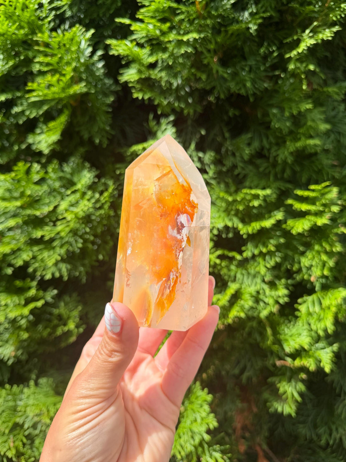 Golden Healer Tower from Brazil: Polished Quartz Point