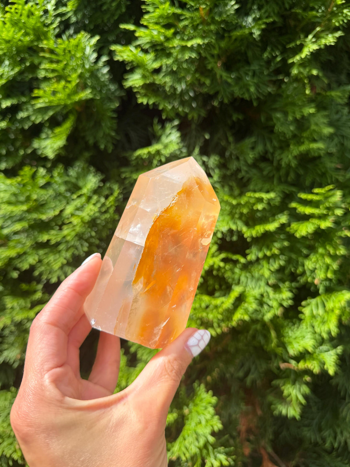 Golden Healer Tower from Brazil: Polished Quartz Point
