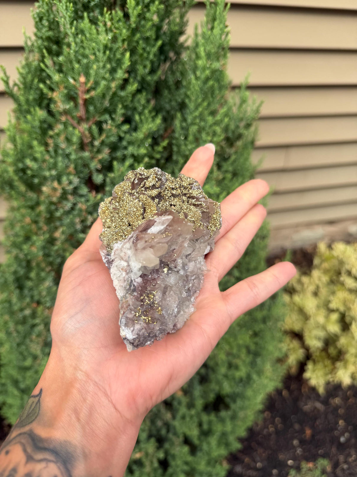 Calcite with Pyrite Coating Specimen from Hubei, China